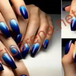 Royal Blue Ombre Nails